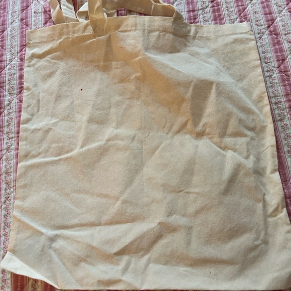 Camping Themed Tote Bag with Purple Print - handcrafted- new - Picture 5 of 5